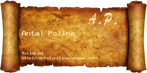 Antal Polina névjegykártya